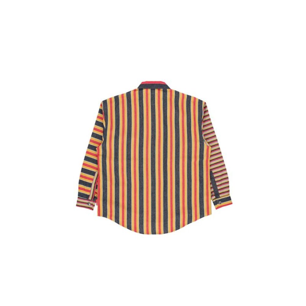 NAPAPIJRI Mens Yellow Striped Full Zip Casual Shirt XL - Picture 2 of 2